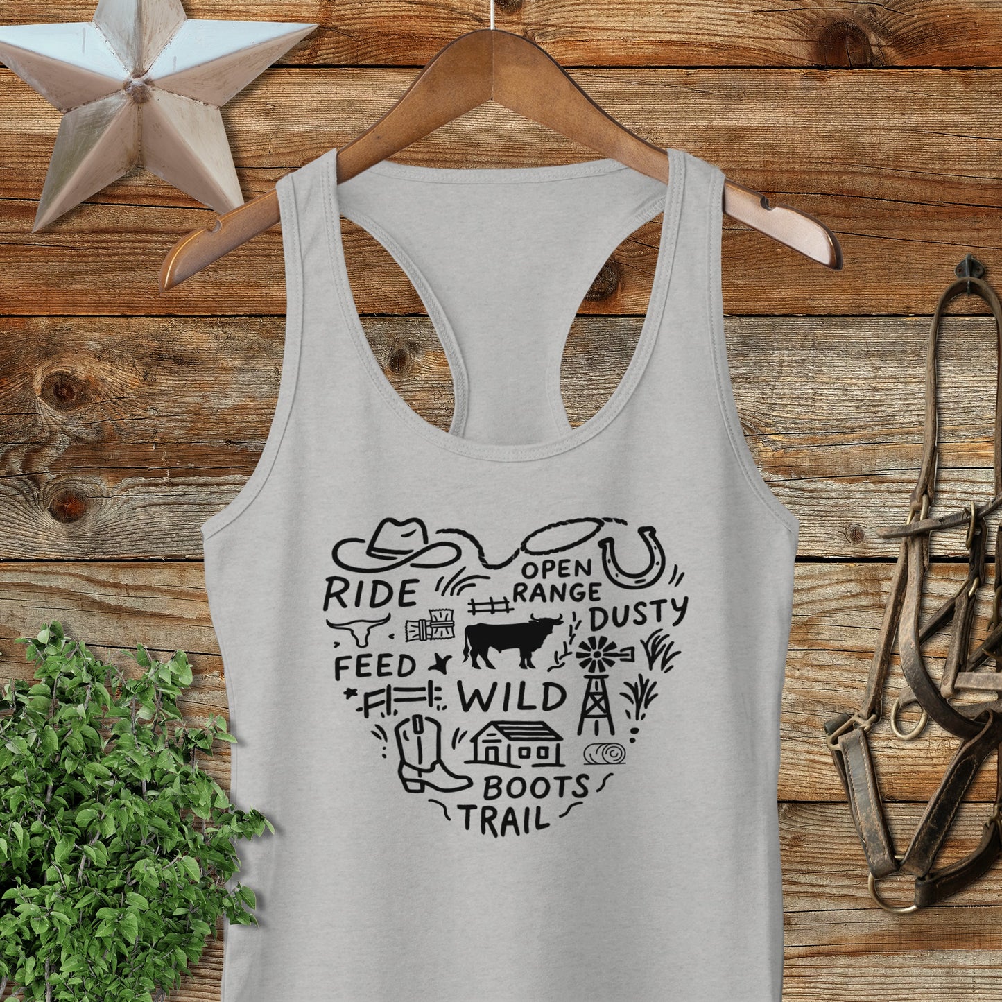 Ranching Heart Racerback Tank