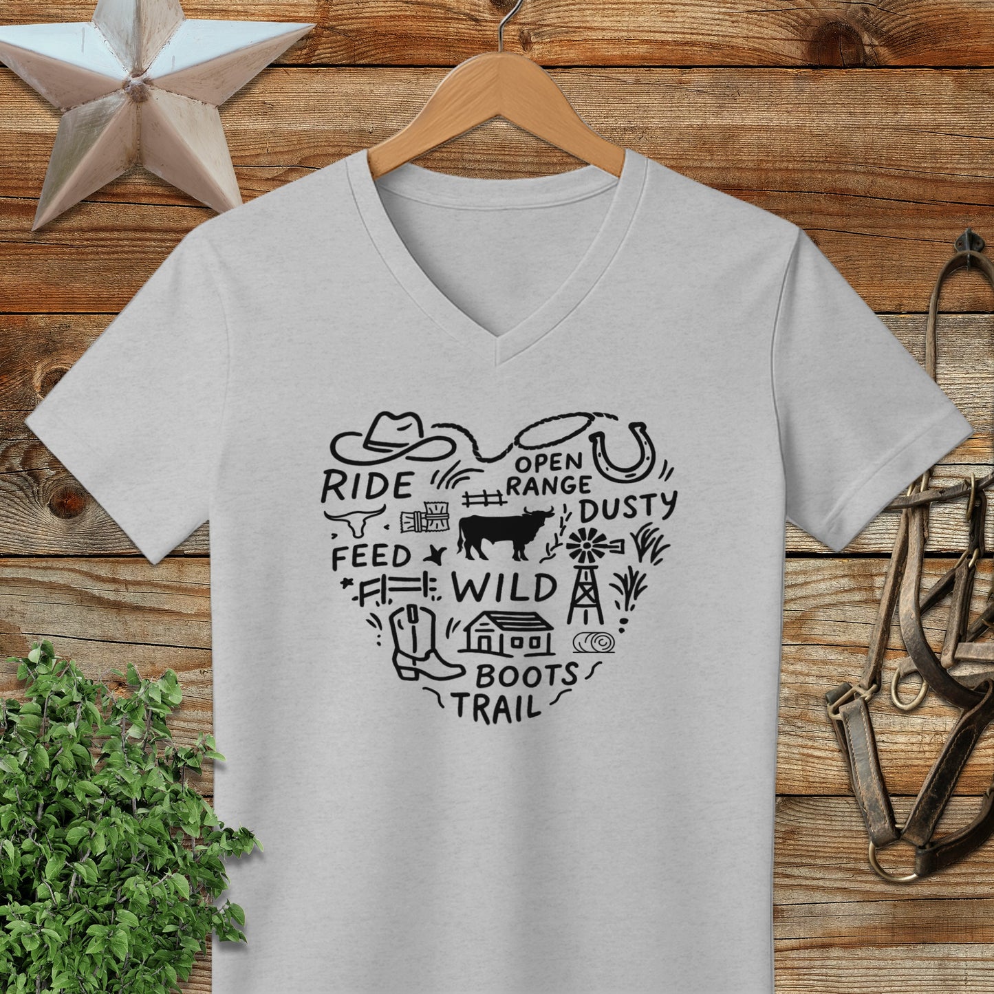 Ranching Heart V-neck