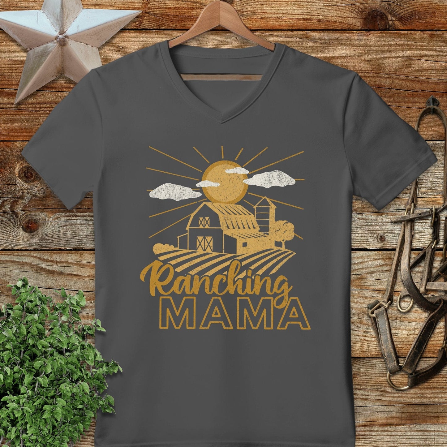 Ranching Mama V-neck