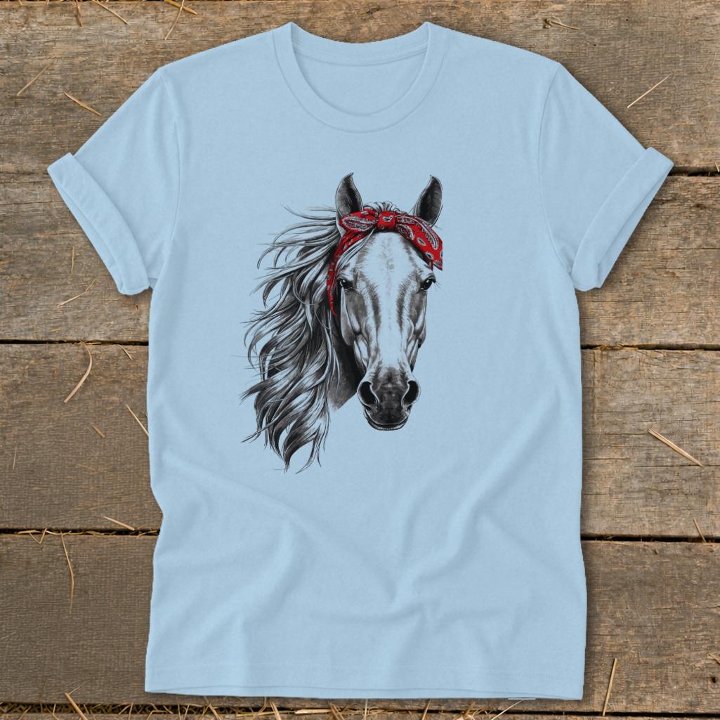 Red Bandana Horse Softstyle Tee