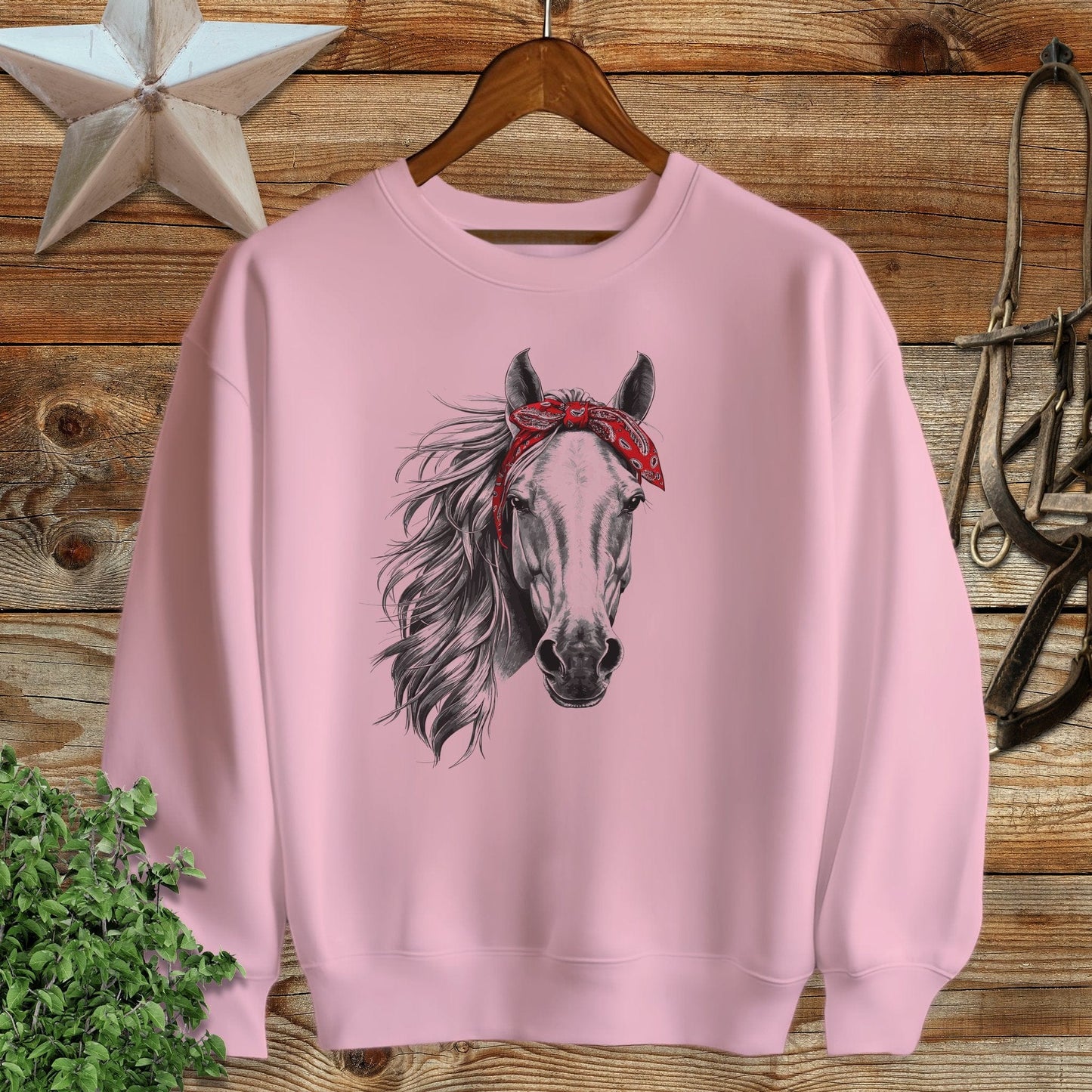Red Bandana Horse Sweatshirt