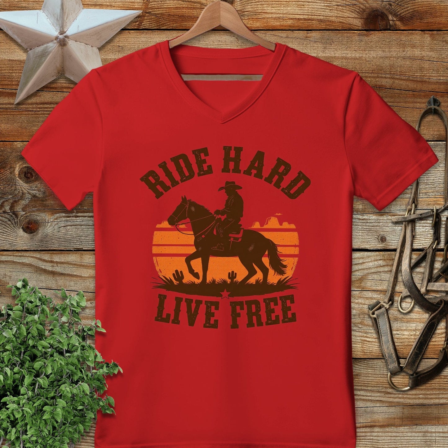 Ride Hard Live Free V-neck
