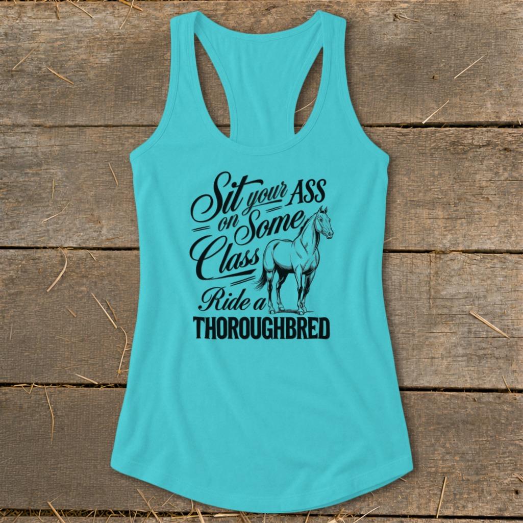 Ride a Thoroughbred Racerback Tank