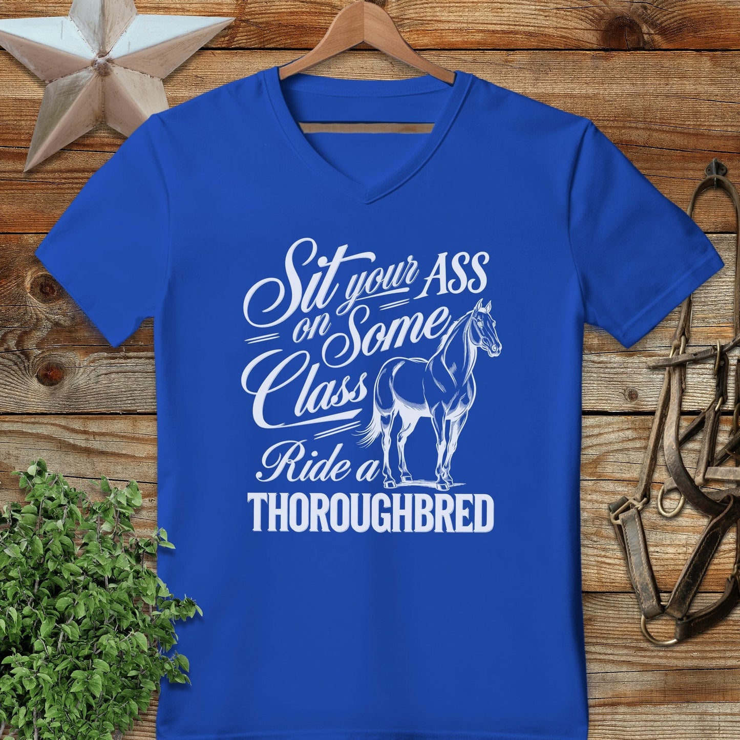 Ride a Thoroughbred V-neck