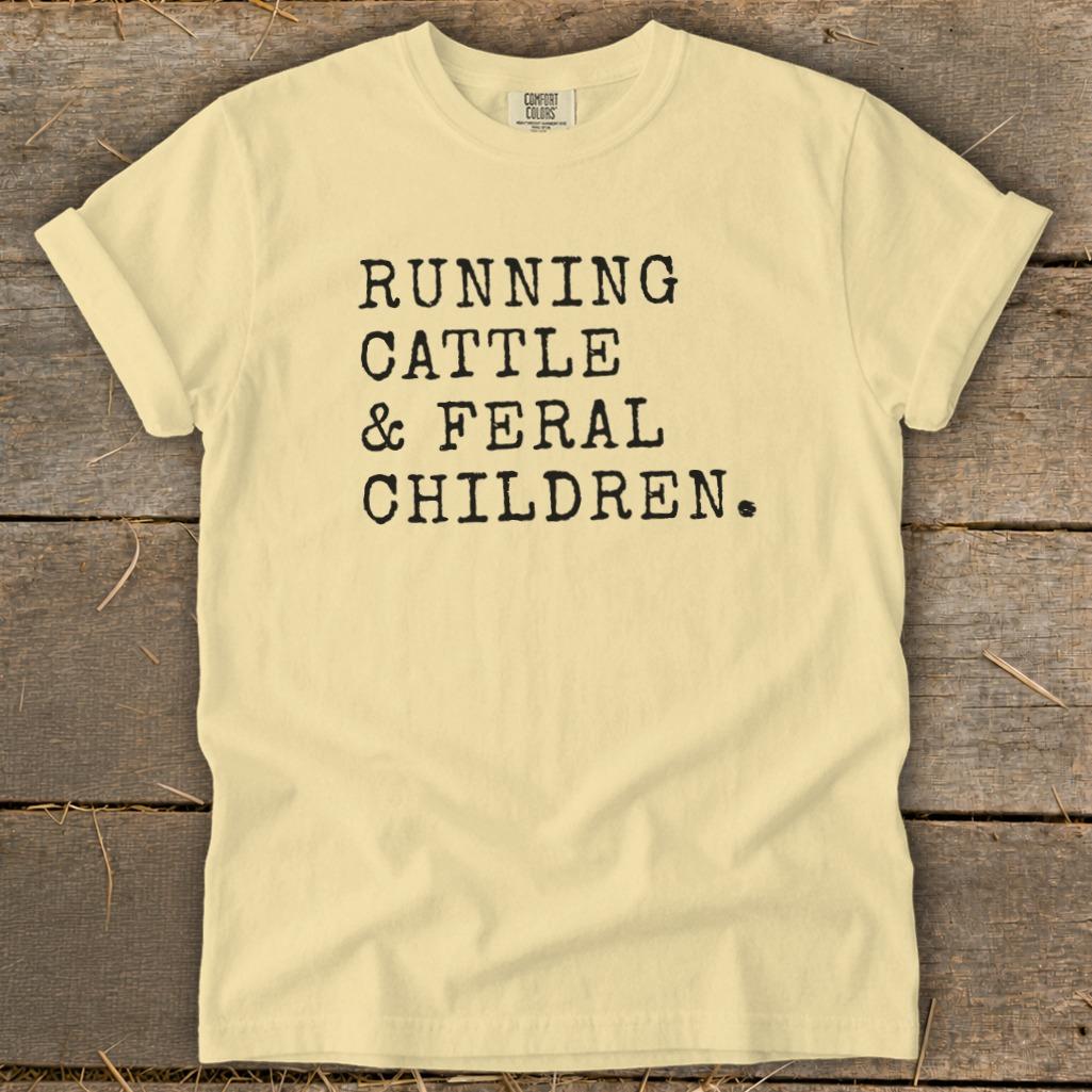 Running Cattle & Feral Children Signature Tee