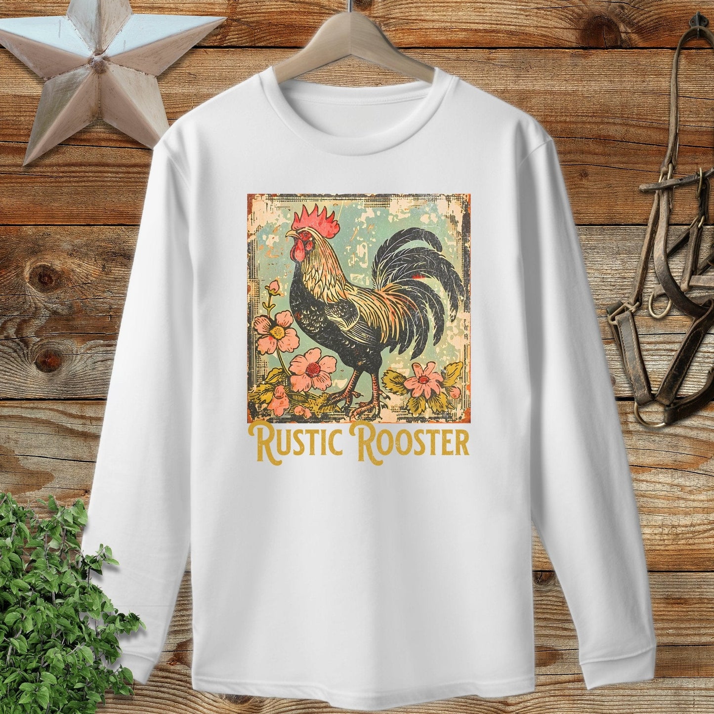 Rustic Rooster Long Sleeve Tee