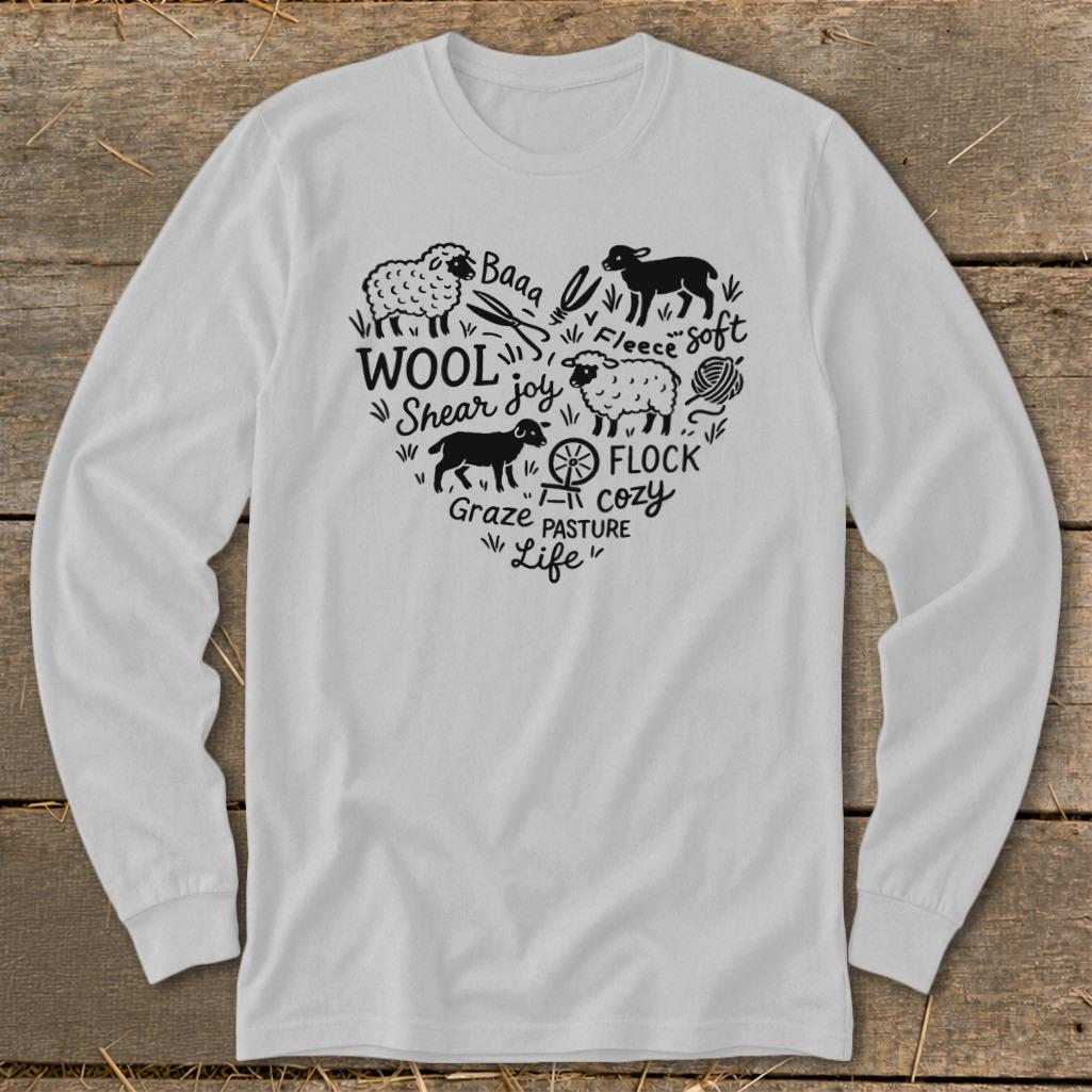 Sheep Farm Heart Long Sleeve Tee