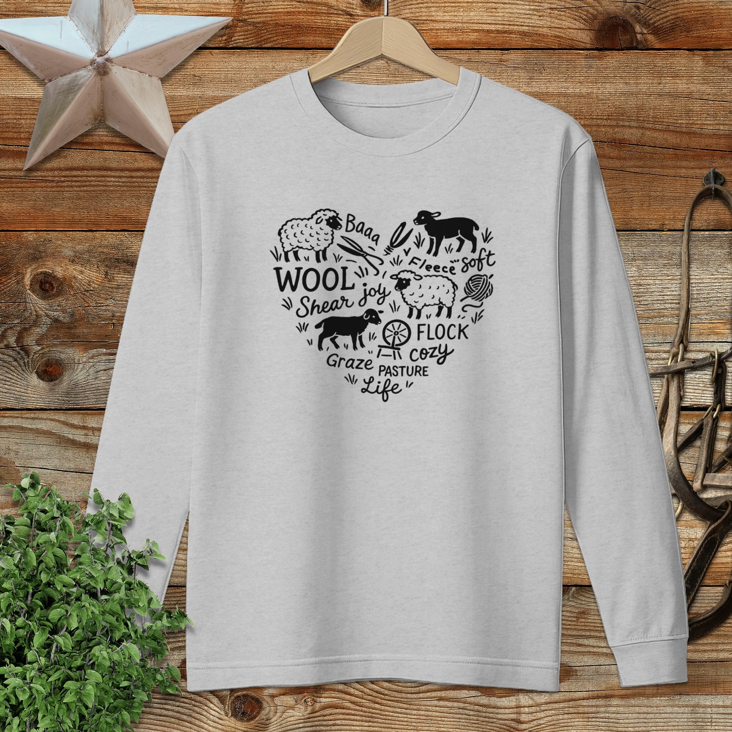 Sheep Farm Heart Long Sleeve Tee