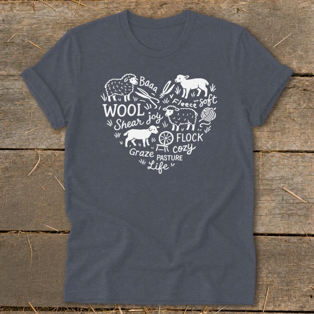 Sheep Farm Heart Softstyle Tee