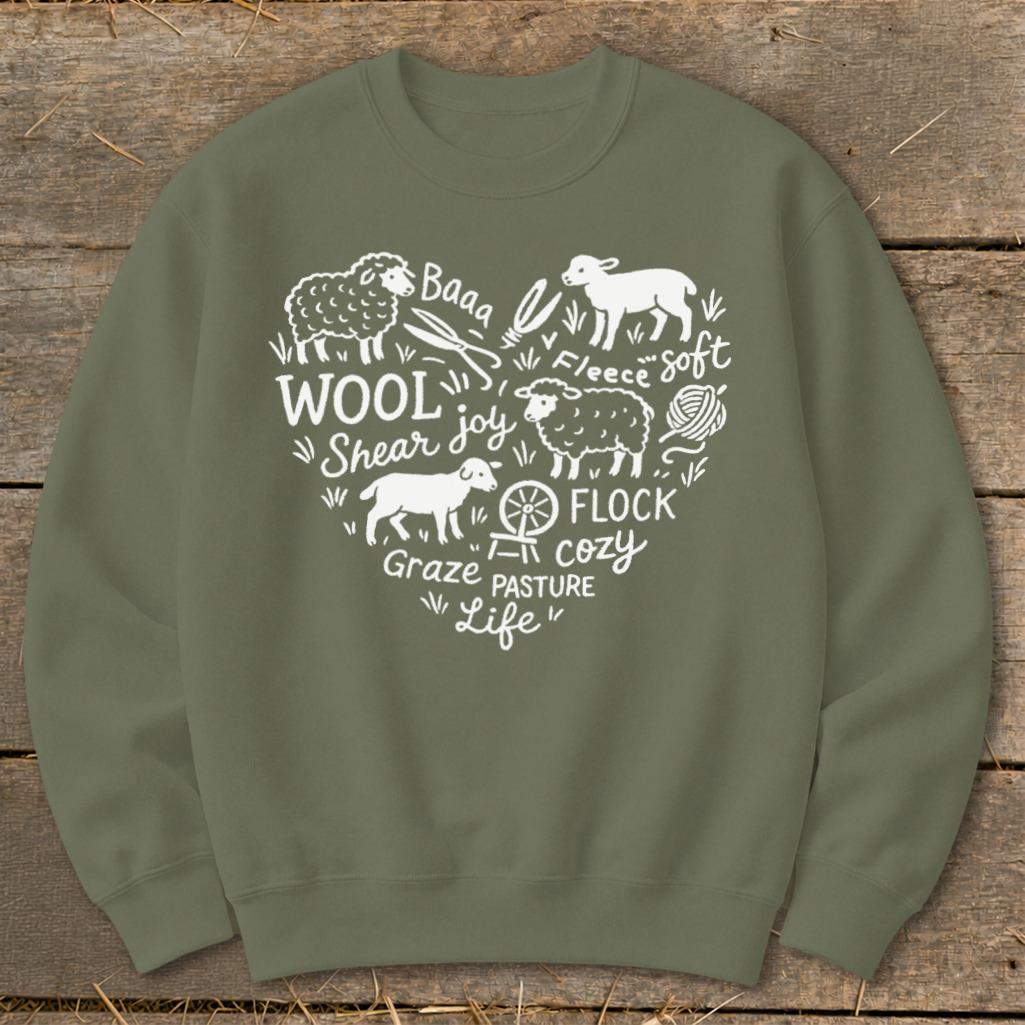 Sheep Farm Heart Sweatshirt