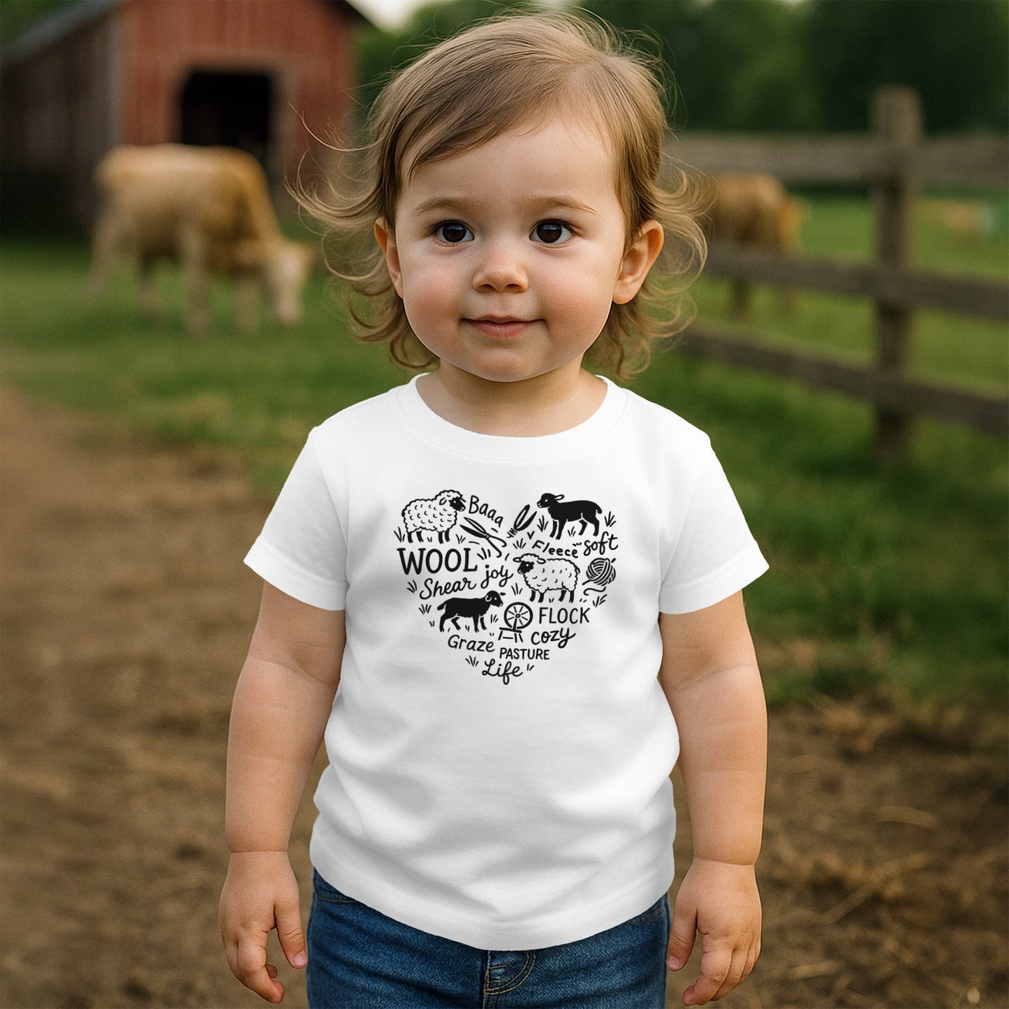 Sheep Farm Heart T-shirt (Toddler)