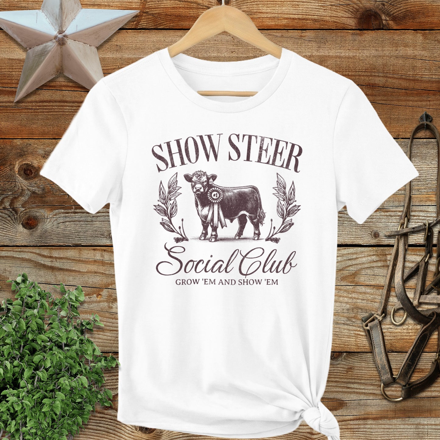 Show Steer Social Ladies Tee