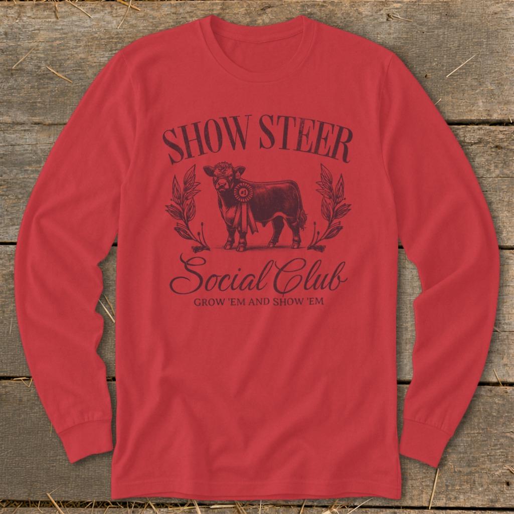 Show Steer Social Long Sleeve Tee