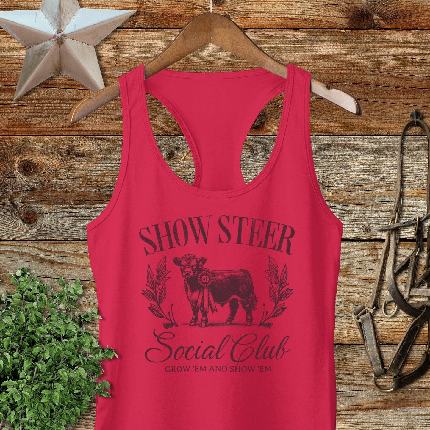 Show Steer Social Racerback Tank