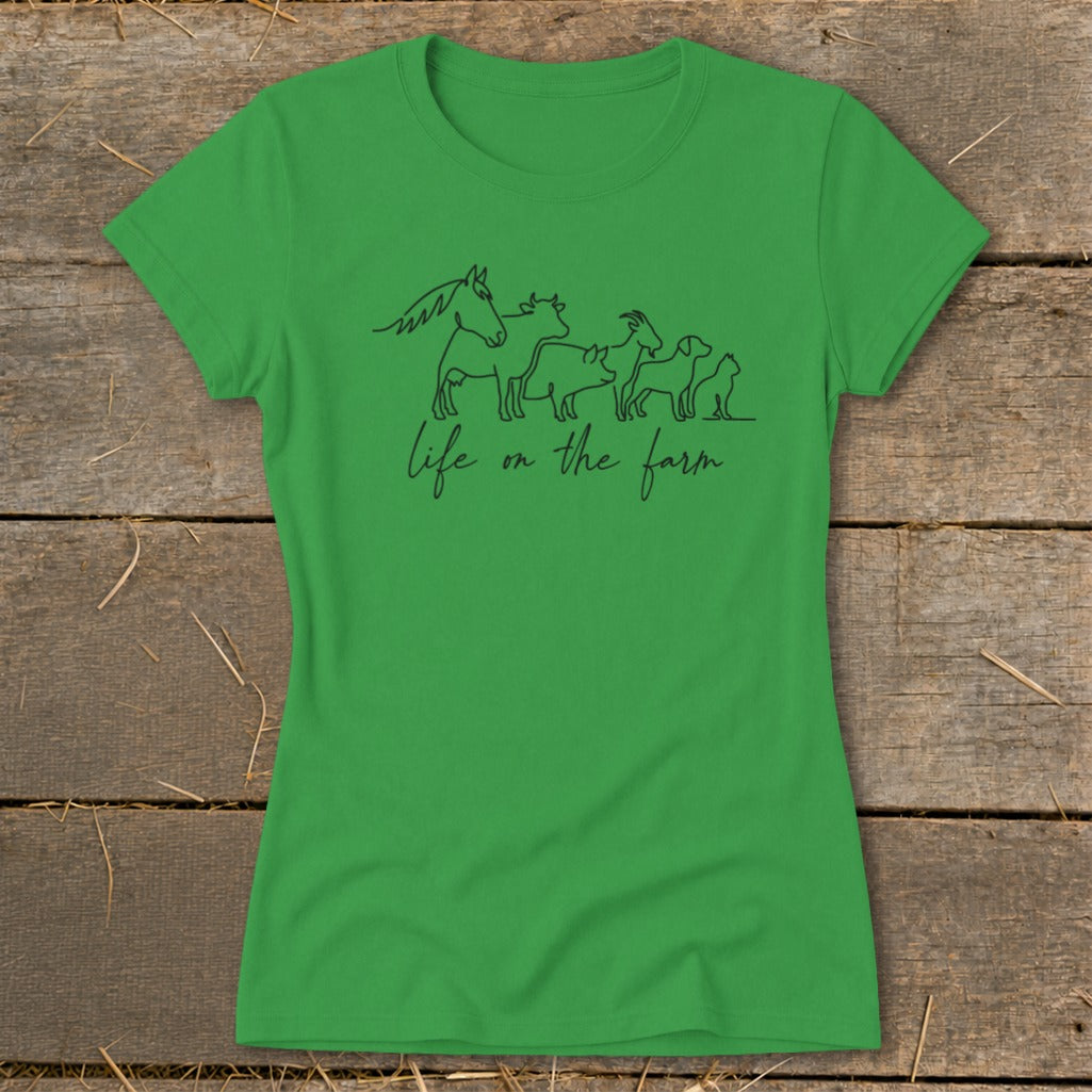 Simple Art Life on the Farm Ladies Tee