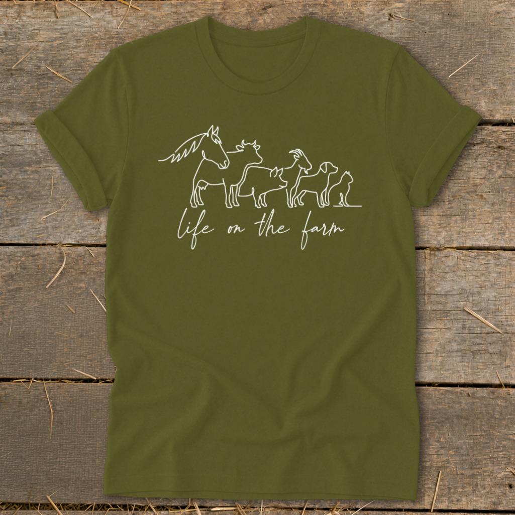 Simple Art Life on the Farm Softstyle Tee