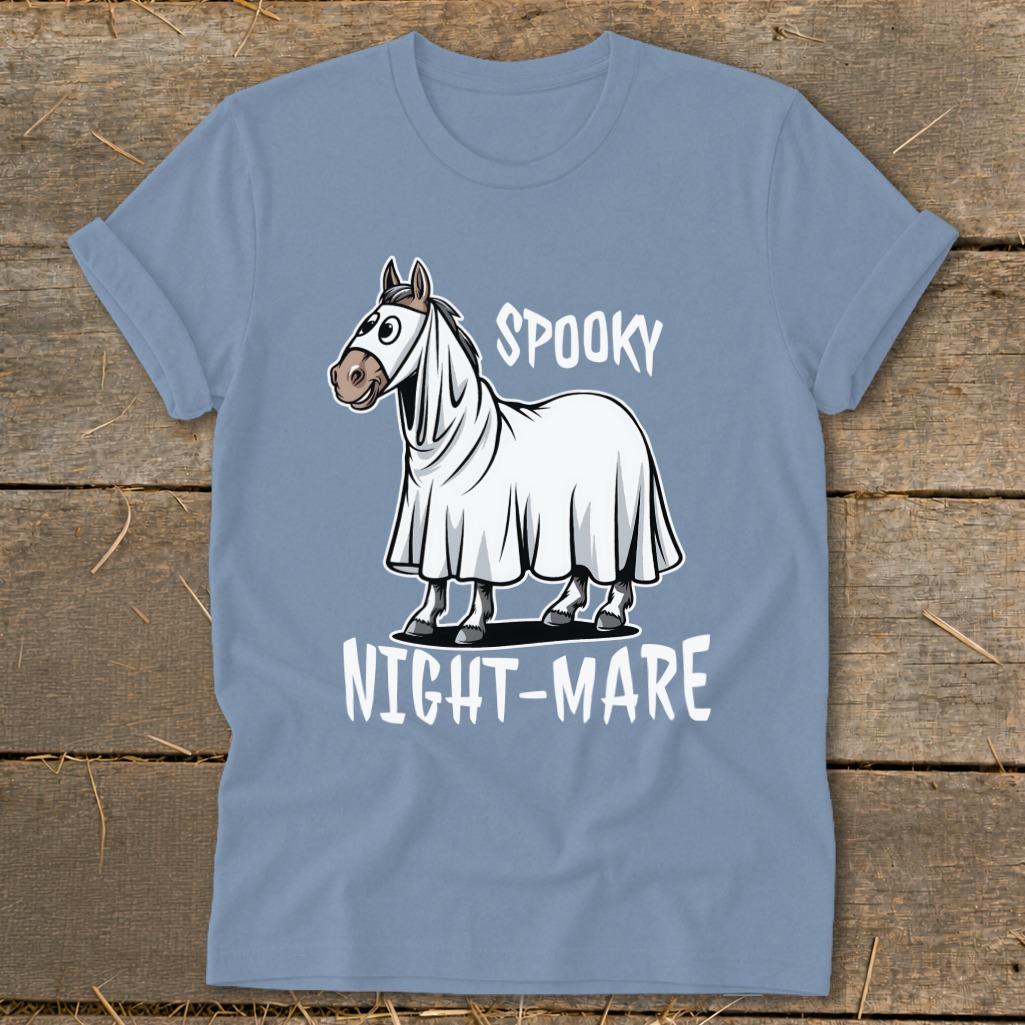 Spooky Nightmare Softstyle Tee - Steel Blue