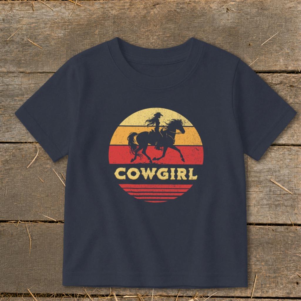 Sunset Cowgirl Toddler Tee