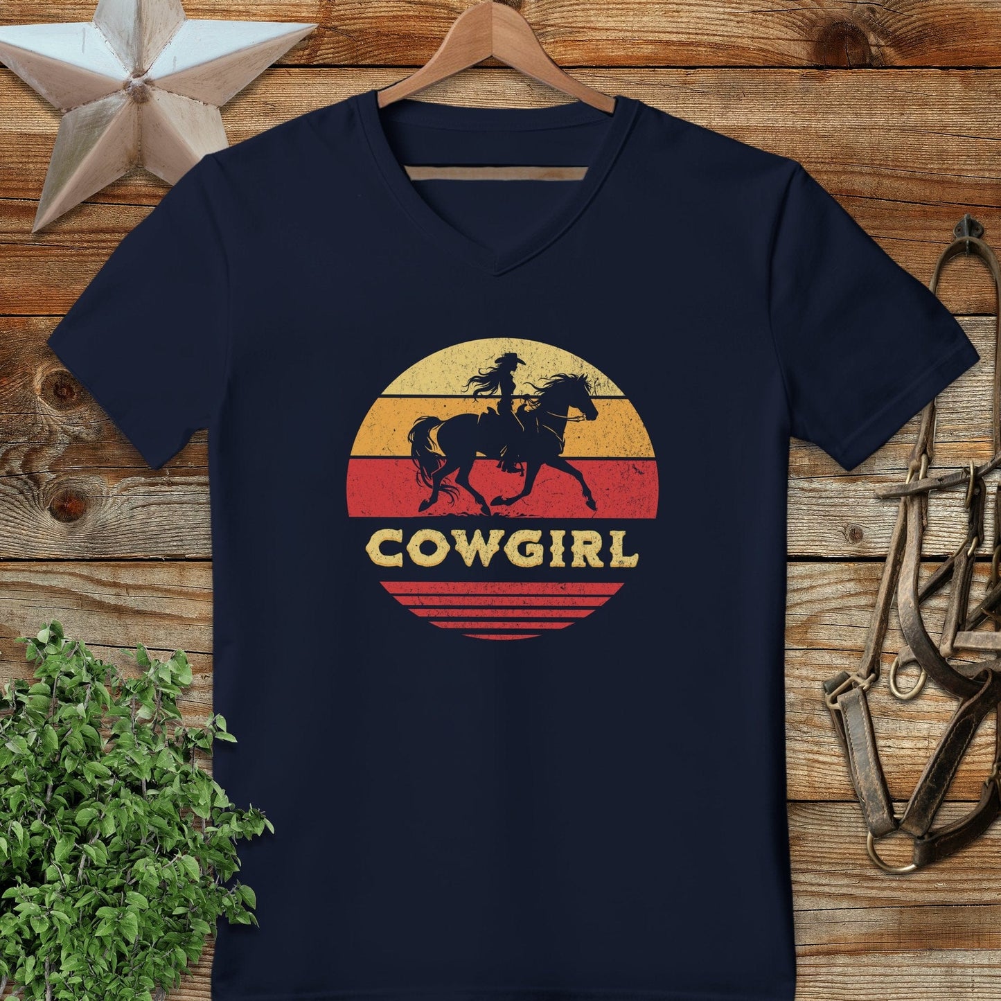 Sunset Cowgirl V-neck