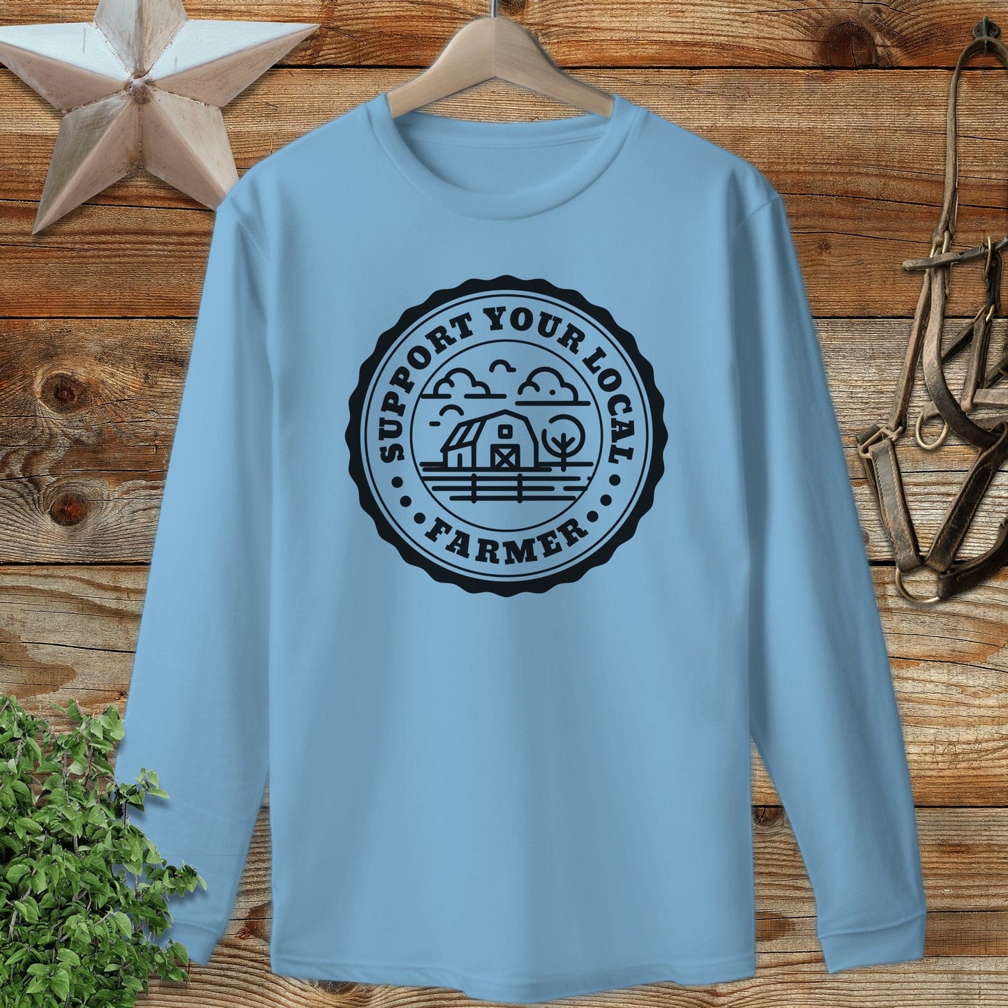 Support Local Farmer Long Sleeve Tee