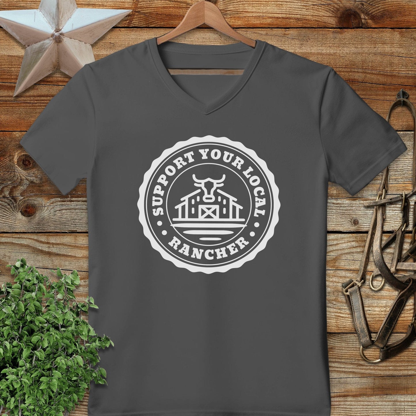 Support Local Rancher V-neck