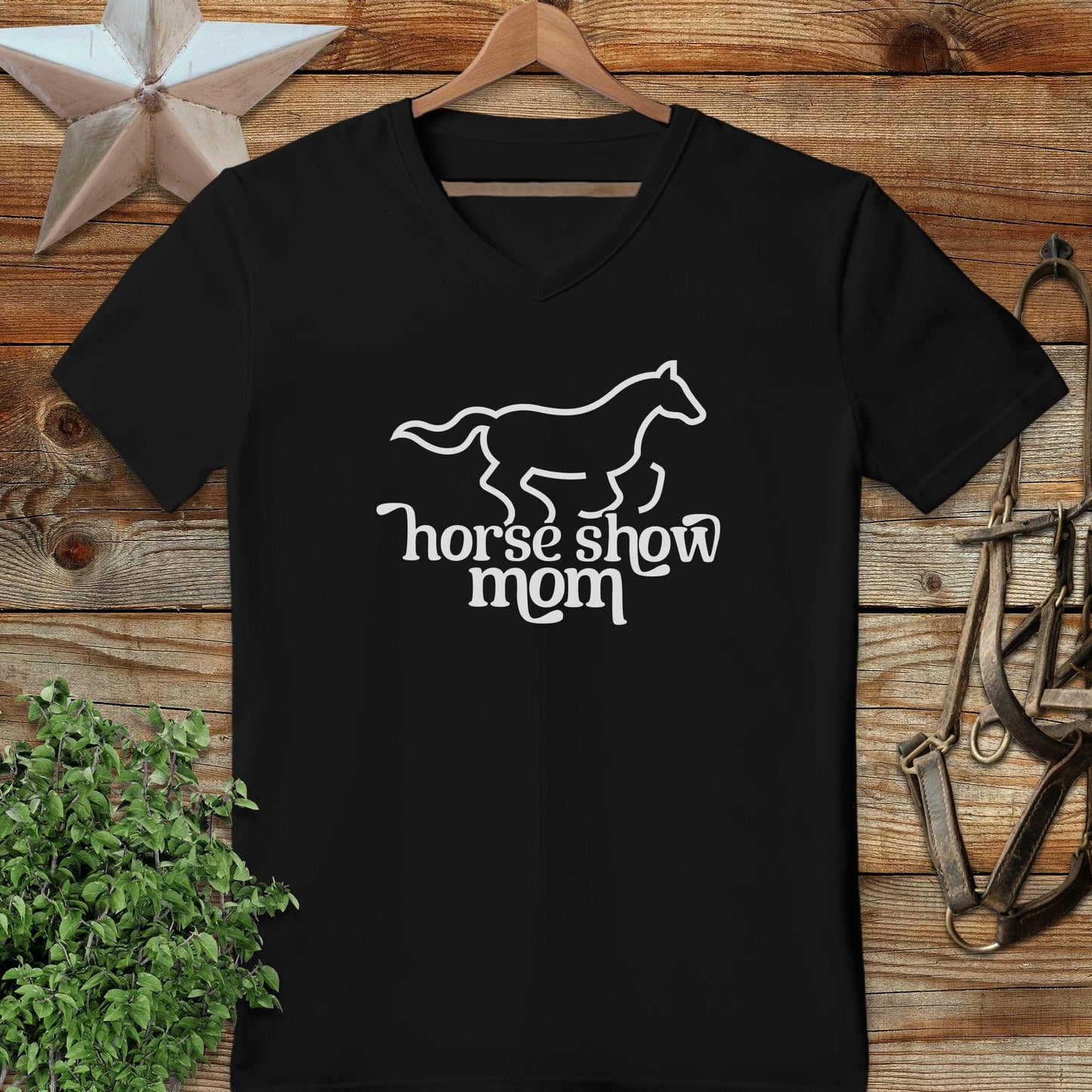 The Horse Show Mom V-neck