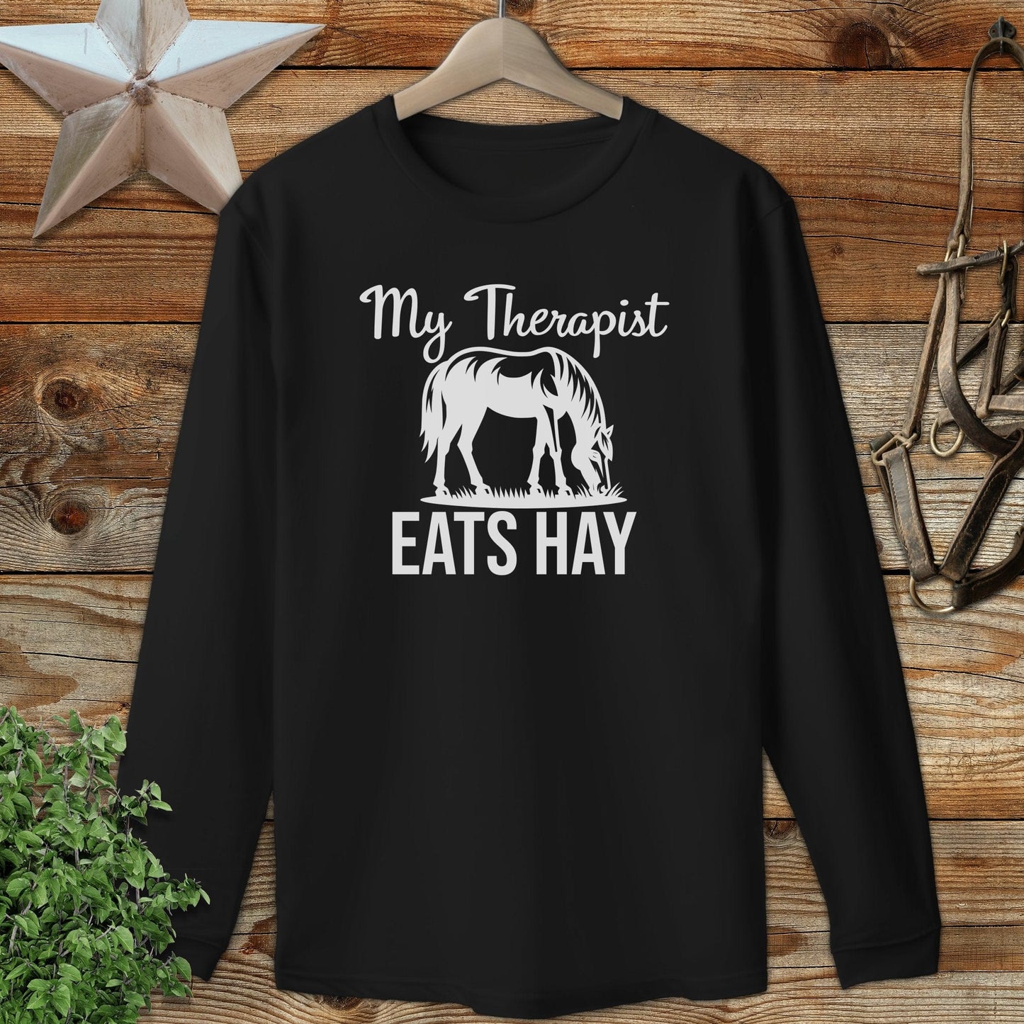 Therapist Eats Hay Long Sleeve Tee