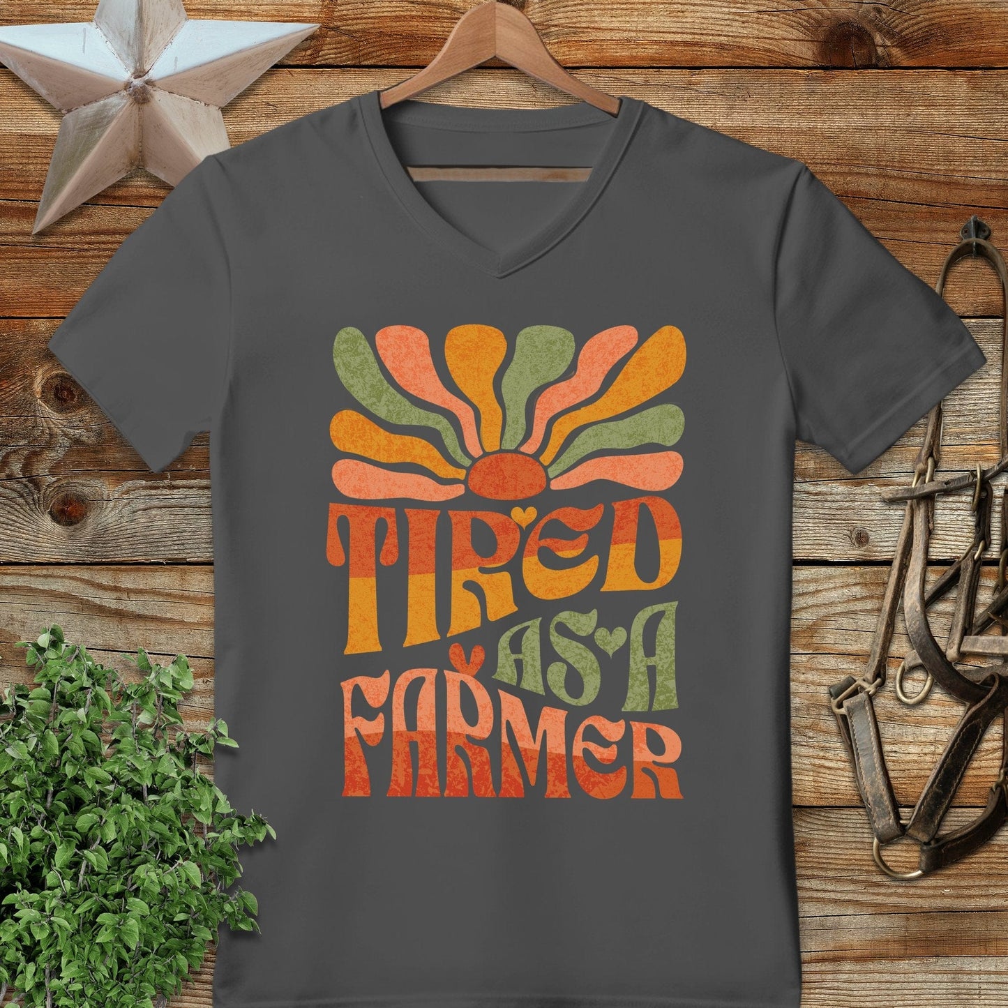 Tired As A Farmer V-neck