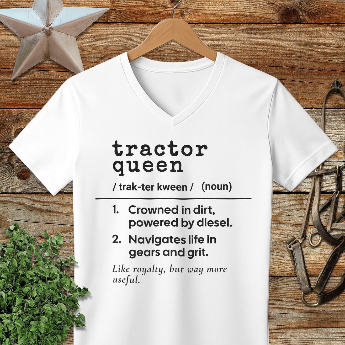 Tractor Queen Definition V-neck