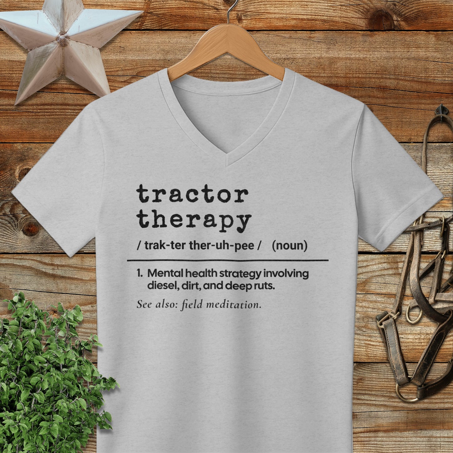 Tractor Therapy Definition V-neck