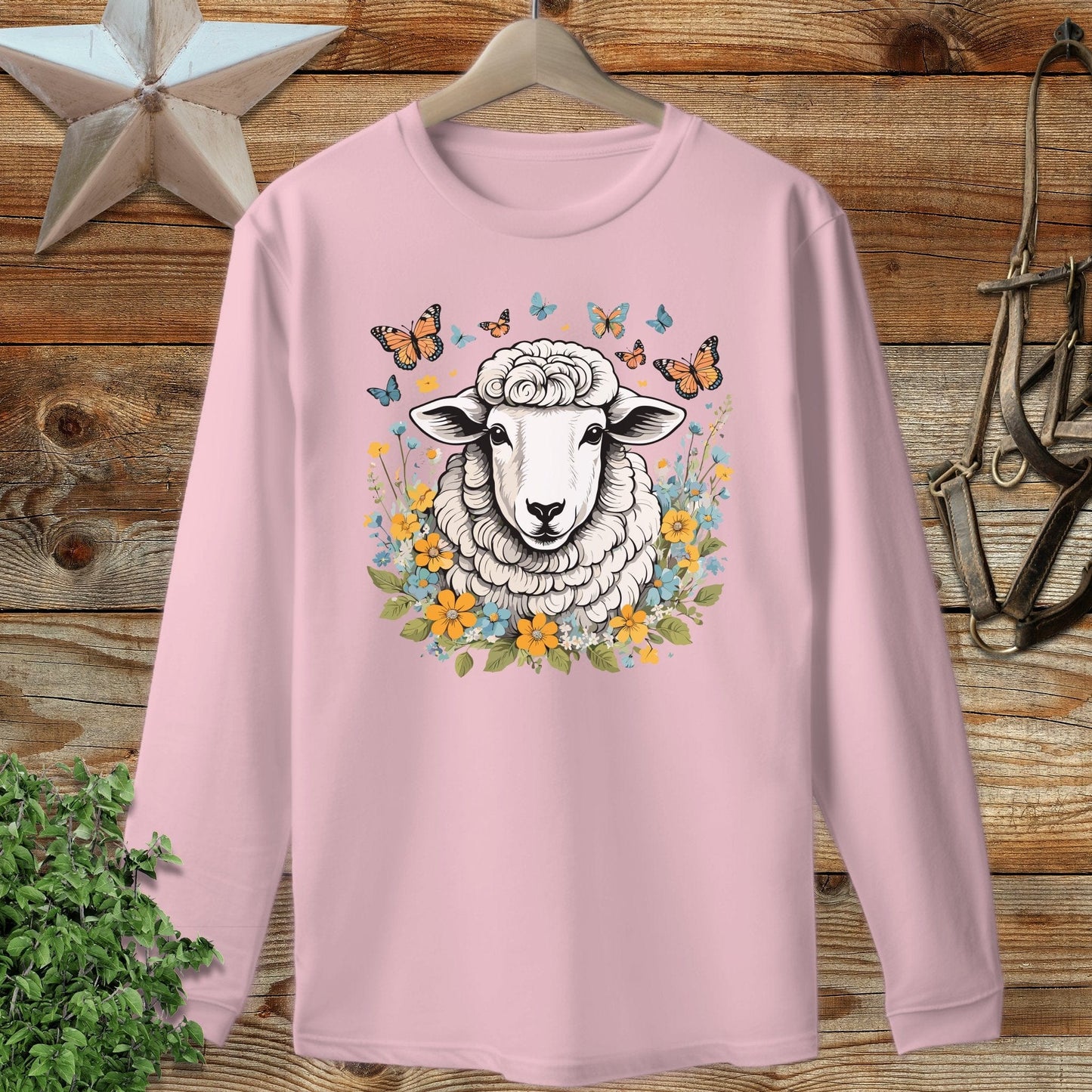 Whimsical Sheep Long Sleeve Tee
