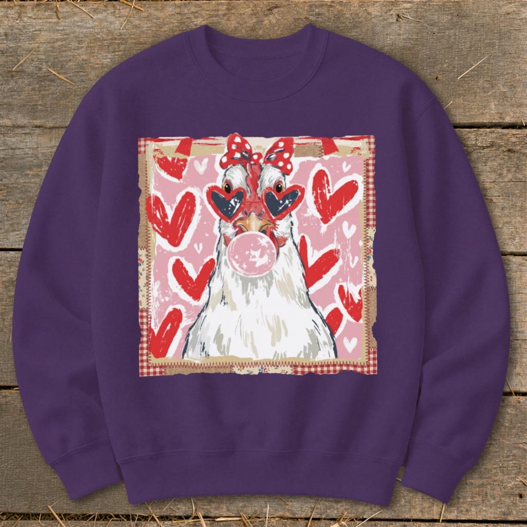 Whimsical Valentine - Chicken Sweatshirt