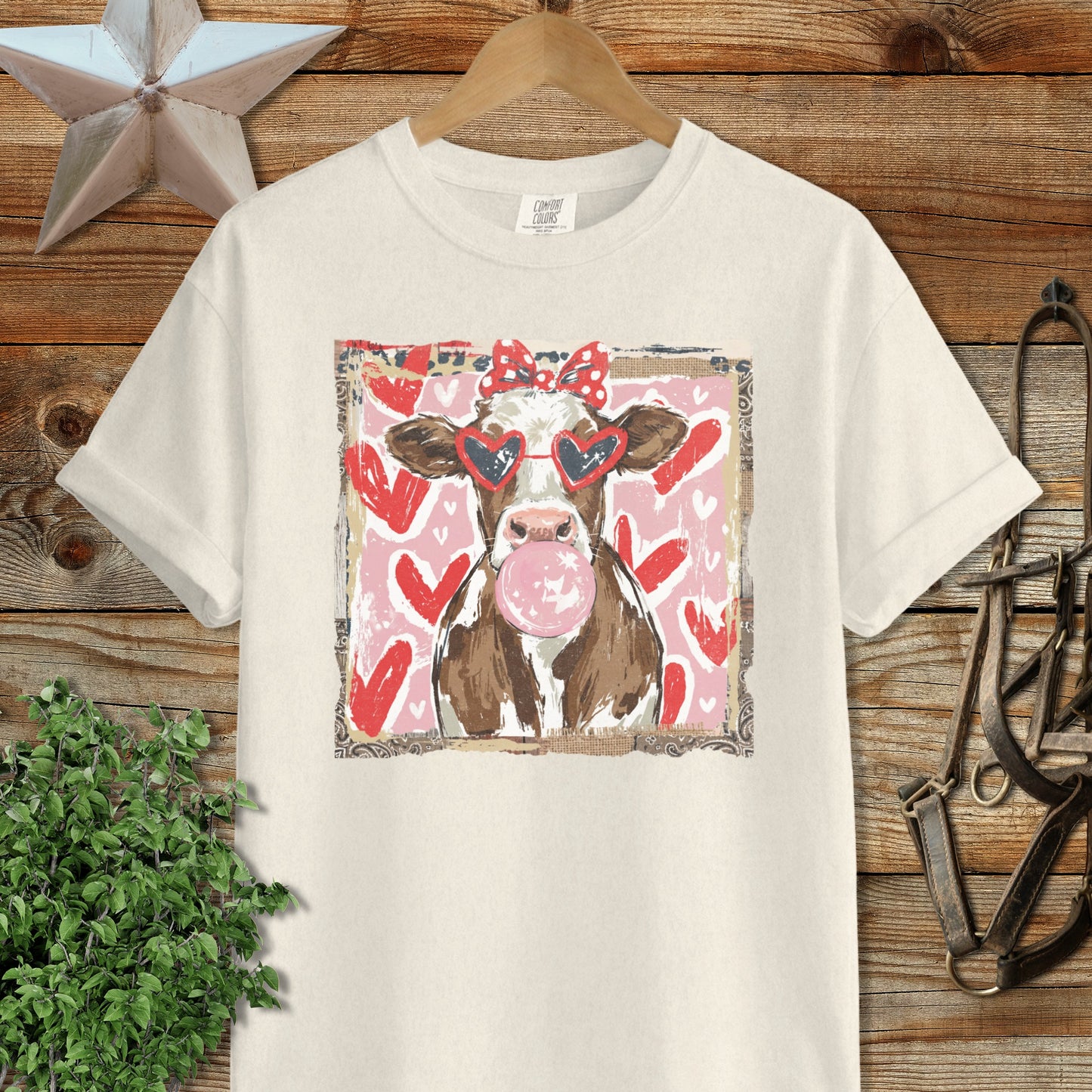 Whimsical Valentine - Cow Heavyweight Tee