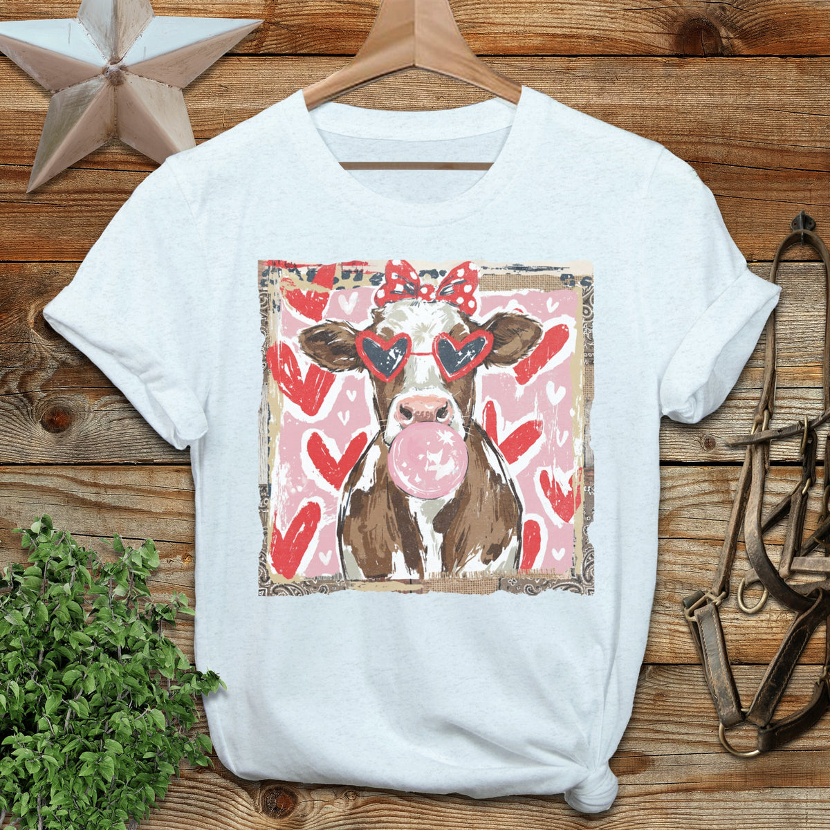 Whimsical Valentine - Cow Softstyle Tee