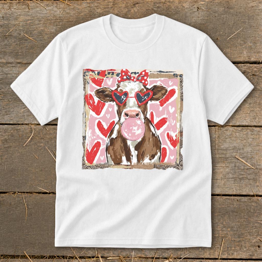 Whimsical Valentine - Cow Youth Tee