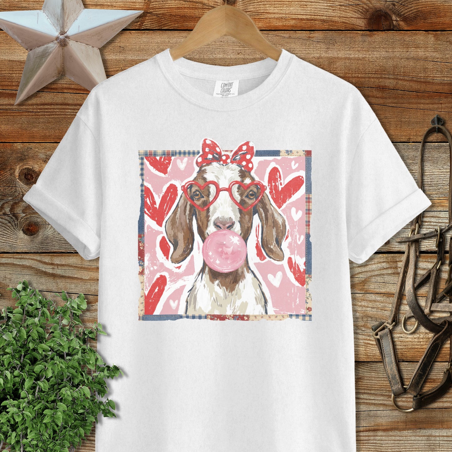Whimsical Valentine - Floppy Ear Goat Heavyweight Tee