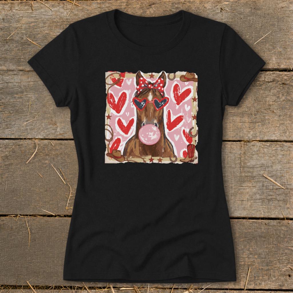 Whimsical Valentine - Horse Ladies Tee