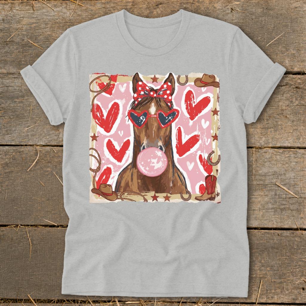 Whimsical Valentine - Horse Softstyle Tee