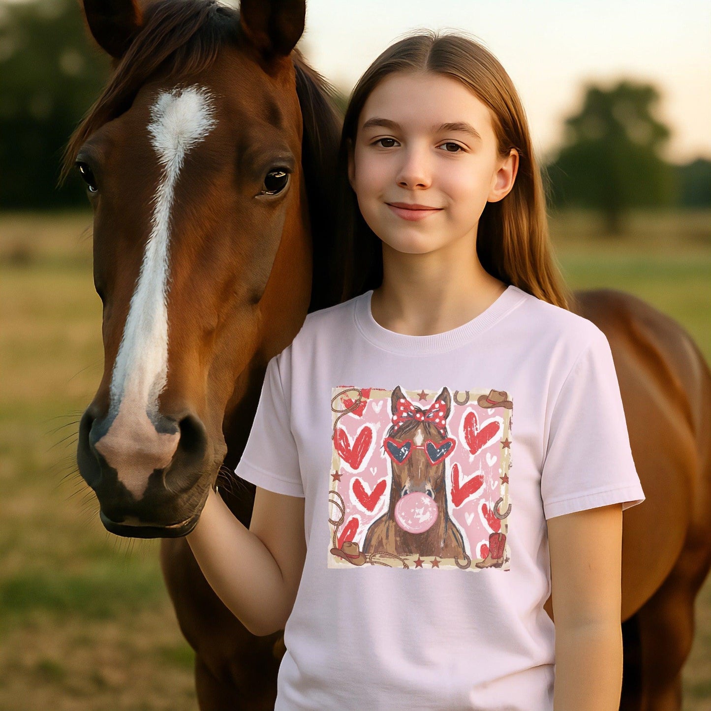 Whimsical Valentine - Horse T-shirt (Youth)