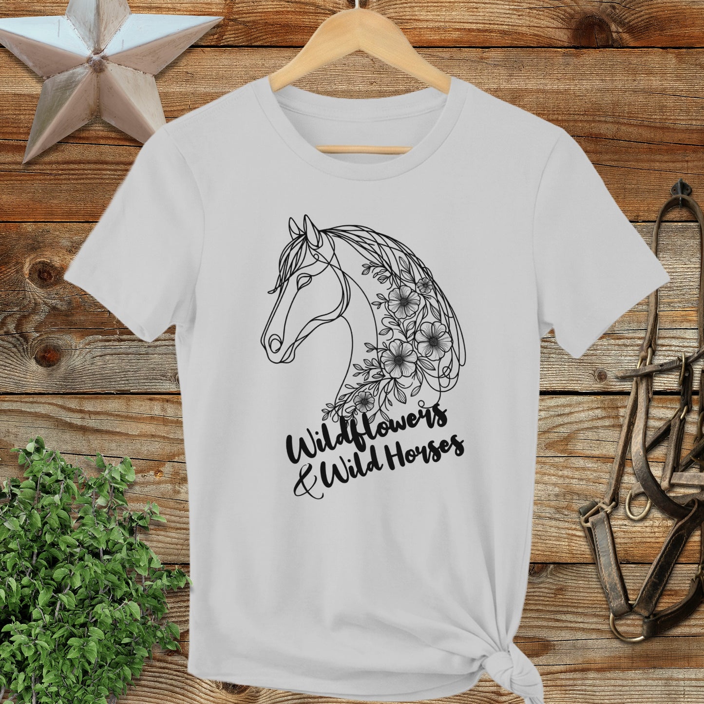 Wildflowers And Wild Horses Ladies Tee