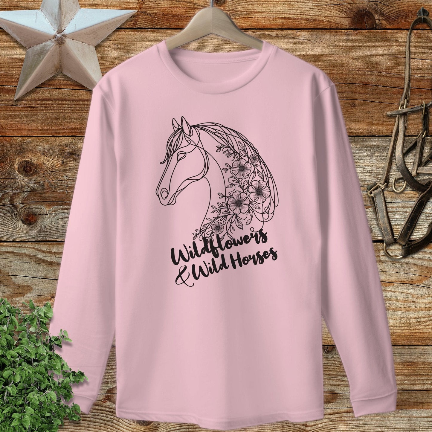 Wildflowers And Wild Horses Long Sleeve Tee
