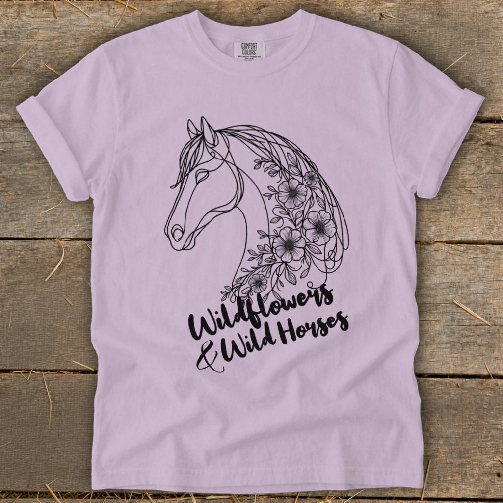Wildflowers And Wild Horses Signature Tee