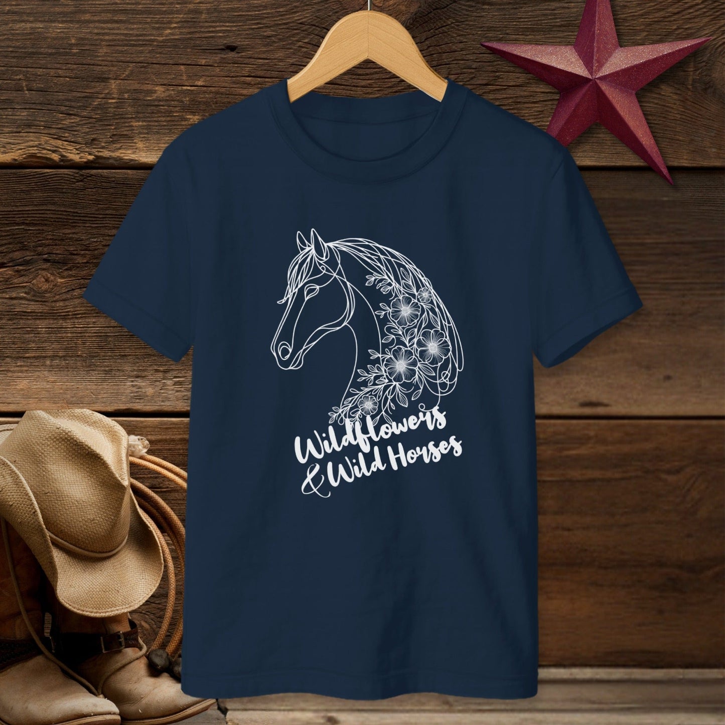 Wildflowers And Wild Horses T-shirt (Youth)