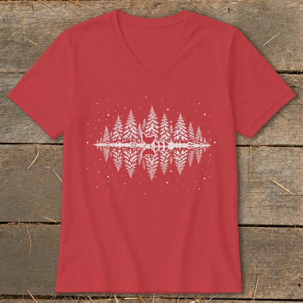 Winter Chickens V-neck