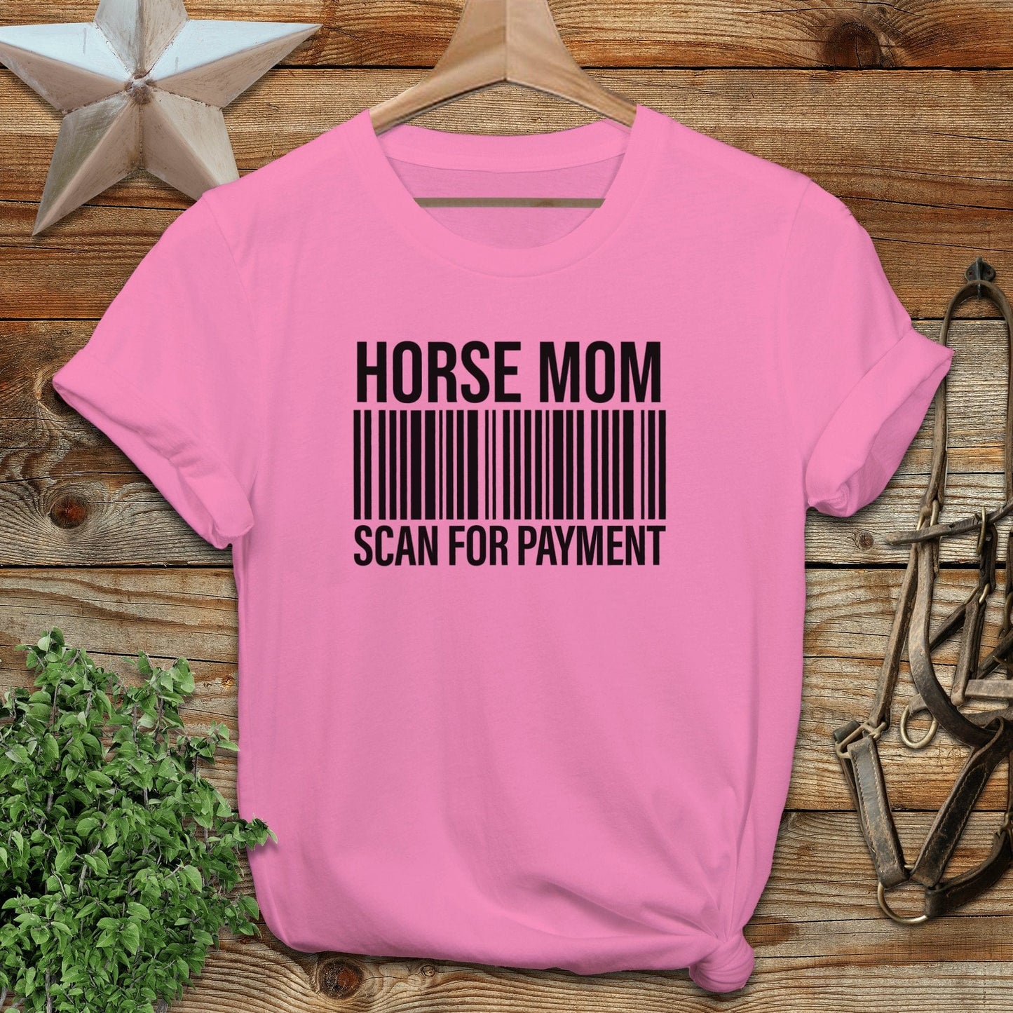 Adult T-shirt Adult T-Shirt / Azalea / S Horse Mom Scan for Payment T-shirt