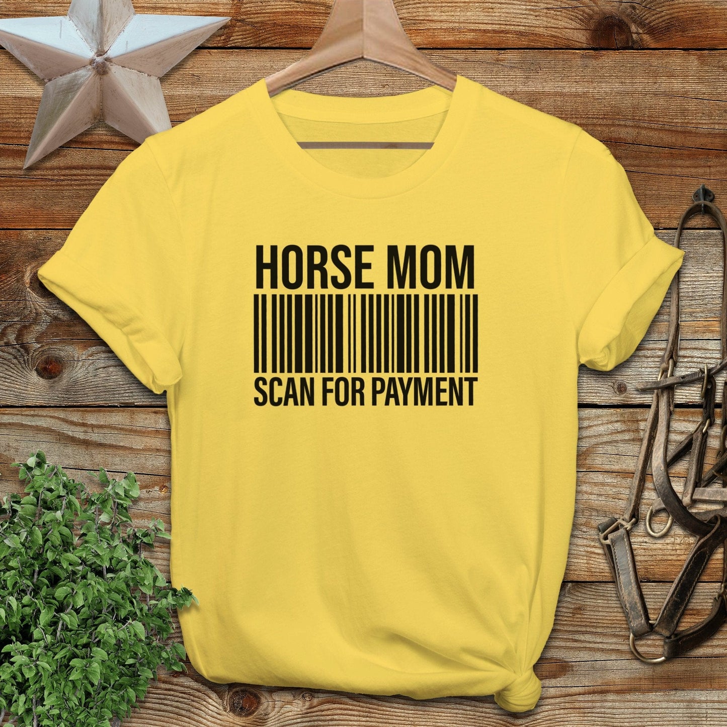 Adult T-shirt Adult T-Shirt / Daisy / S Horse Mom Scan for Payment T-shirt