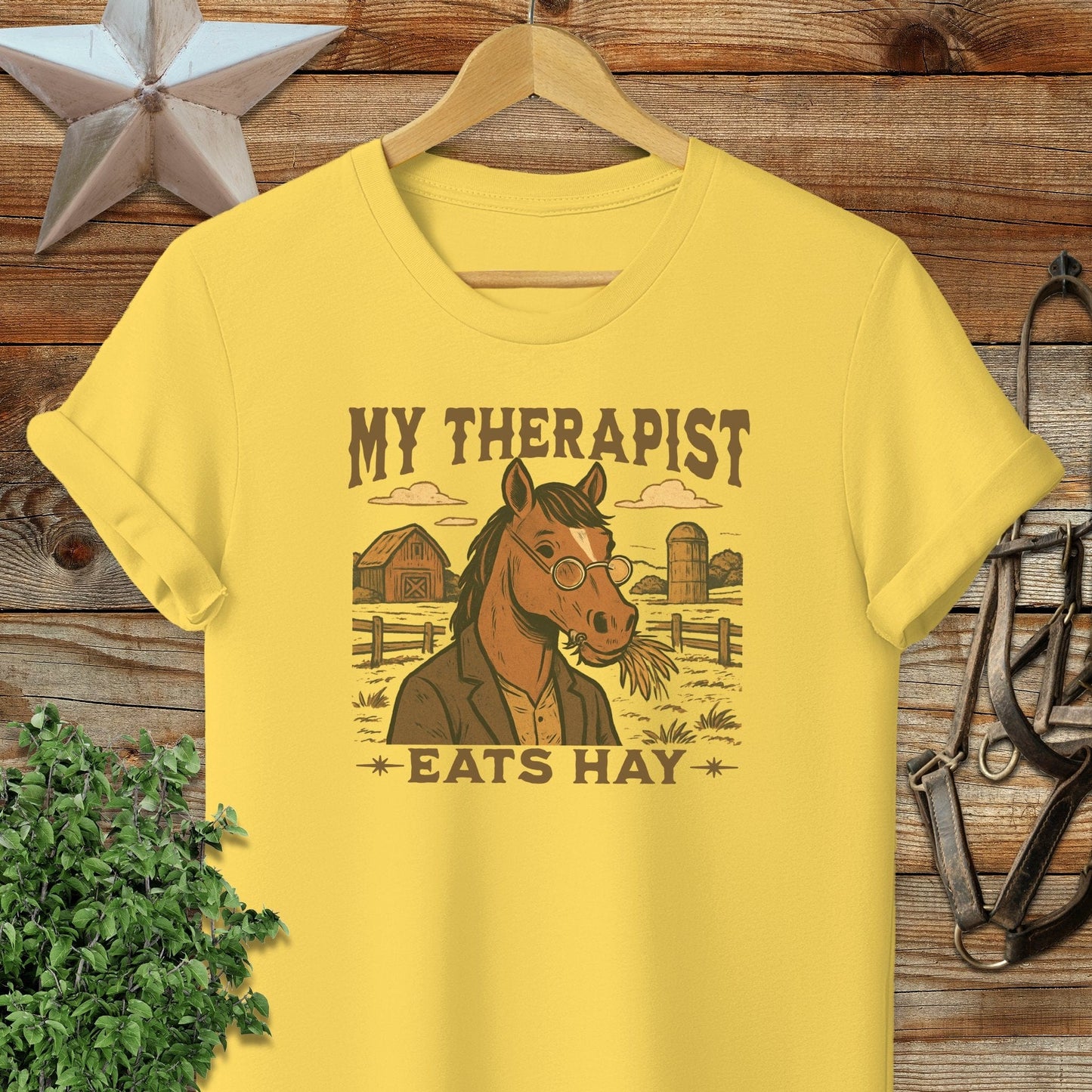 Adult T-shirt Adult T-Shirt / Daisy / S My Therapist Eats Hay T-shirt