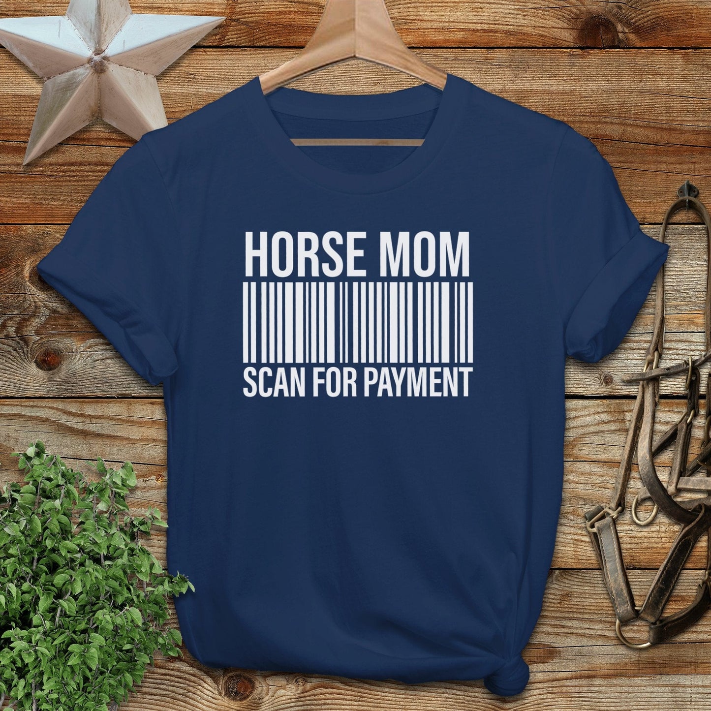 Adult T-shirt Adult T-Shirt / Navy / S Horse Mom Scan for Payment T-shirt