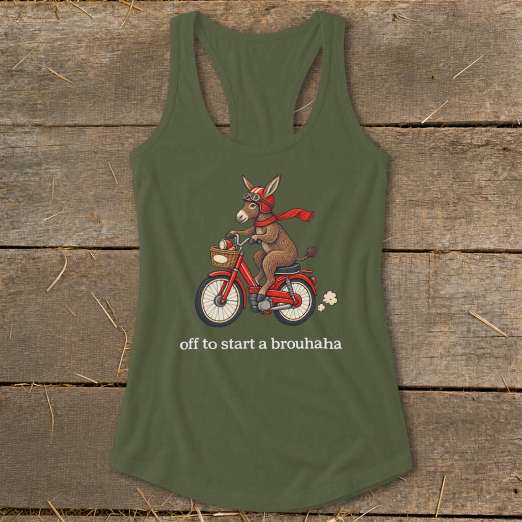 Off To Start a Brouhaha Racerback Tank