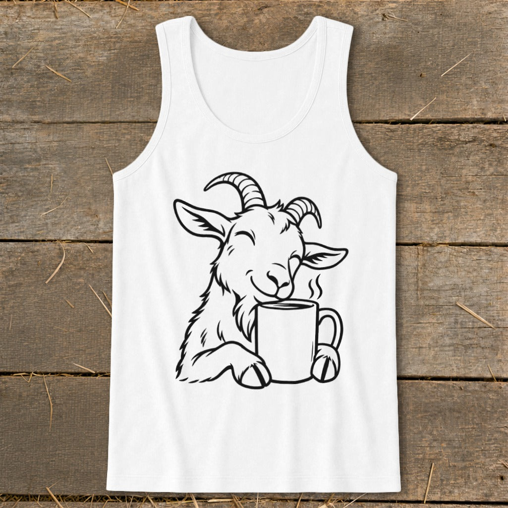 Morning Coffee Goat Tank Top